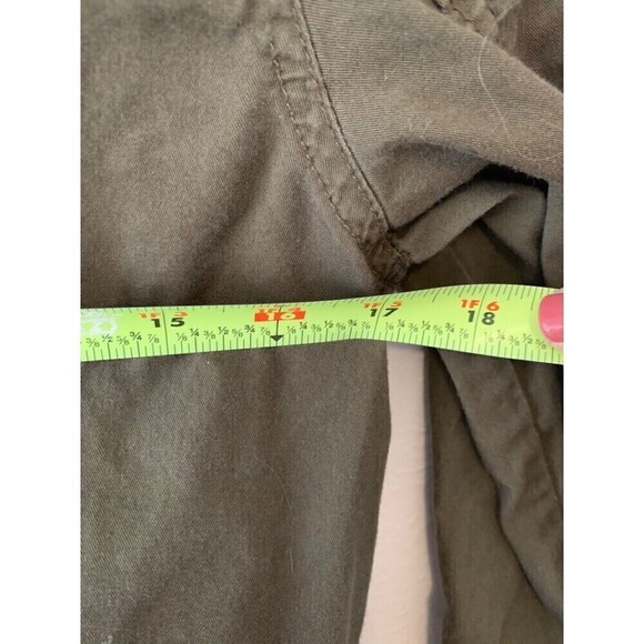 Garage Womens Brown Green Hooded Utility Jacket Zipper Lightweight Size Sz XS - Picture 10 of 11